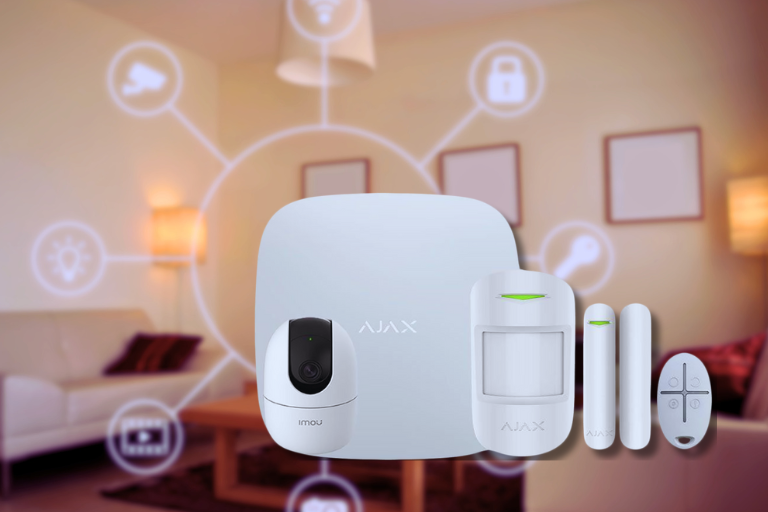 Kit videointerfon modern, ideal pentru controlul accesului.