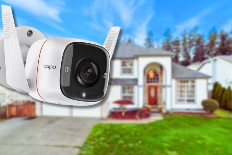 Camera supraveghere wireless de exterior pentru case inteligente.