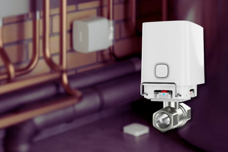 Robinet inteligent wireless pentru prevenire inundatii.